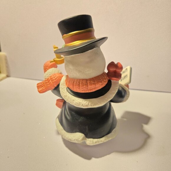 Precious Moments Snowman Collectible Figurine Winter Holiday caroler - Picture 4 of 8